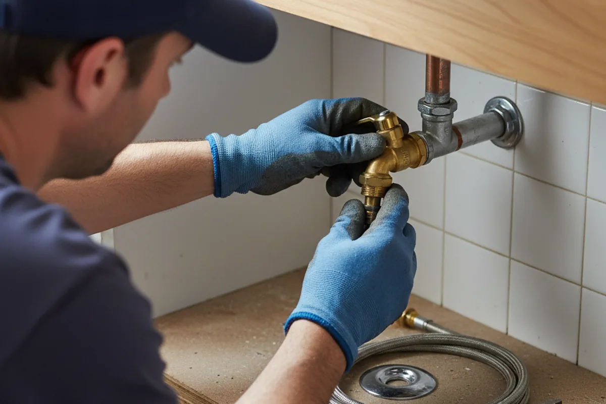 Shutoff valve and fitting work during Emergency Plumbing in Ponder